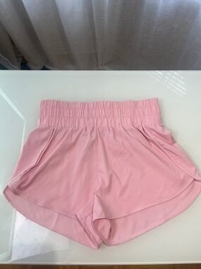 High-Rise Pink Women’s Athletic Shorts